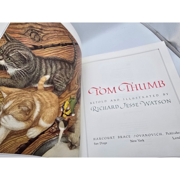 Tom Thumb Retold and Illustrated Richard Jesse Watson Hardcover Childrens Book - Picture 3 of 7